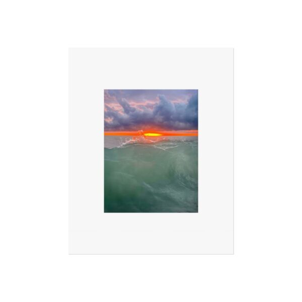 Serene Ocean Sunset Fine Art Poster for Home Decor